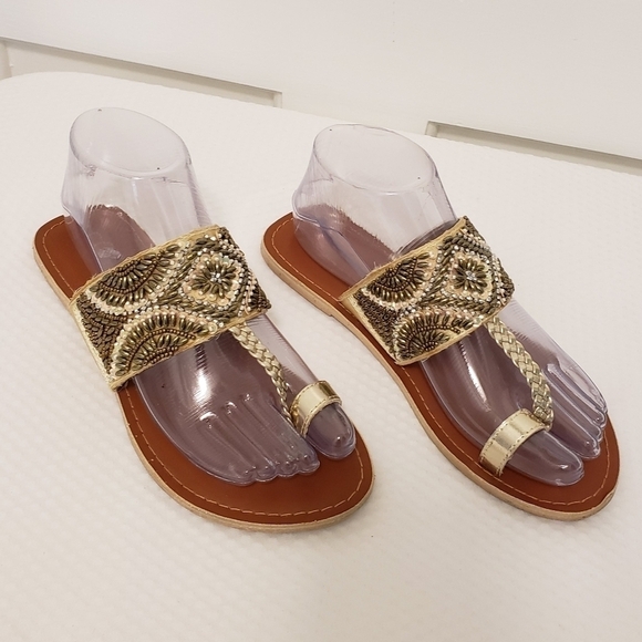 Coconuts By Matisse Beaded Sandals Size 6M - Picture 1 of 10
